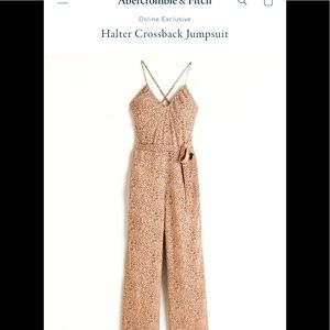 Abercrombie tan jumpsuit